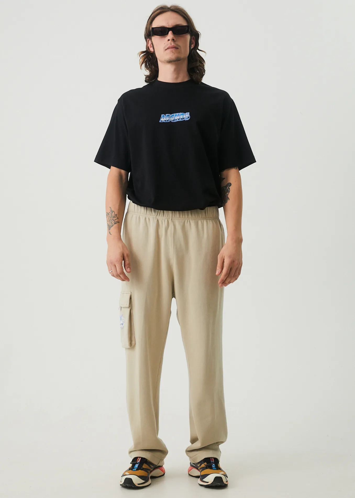 AFENDS Mens Chromed - Sweat Pants - Cement