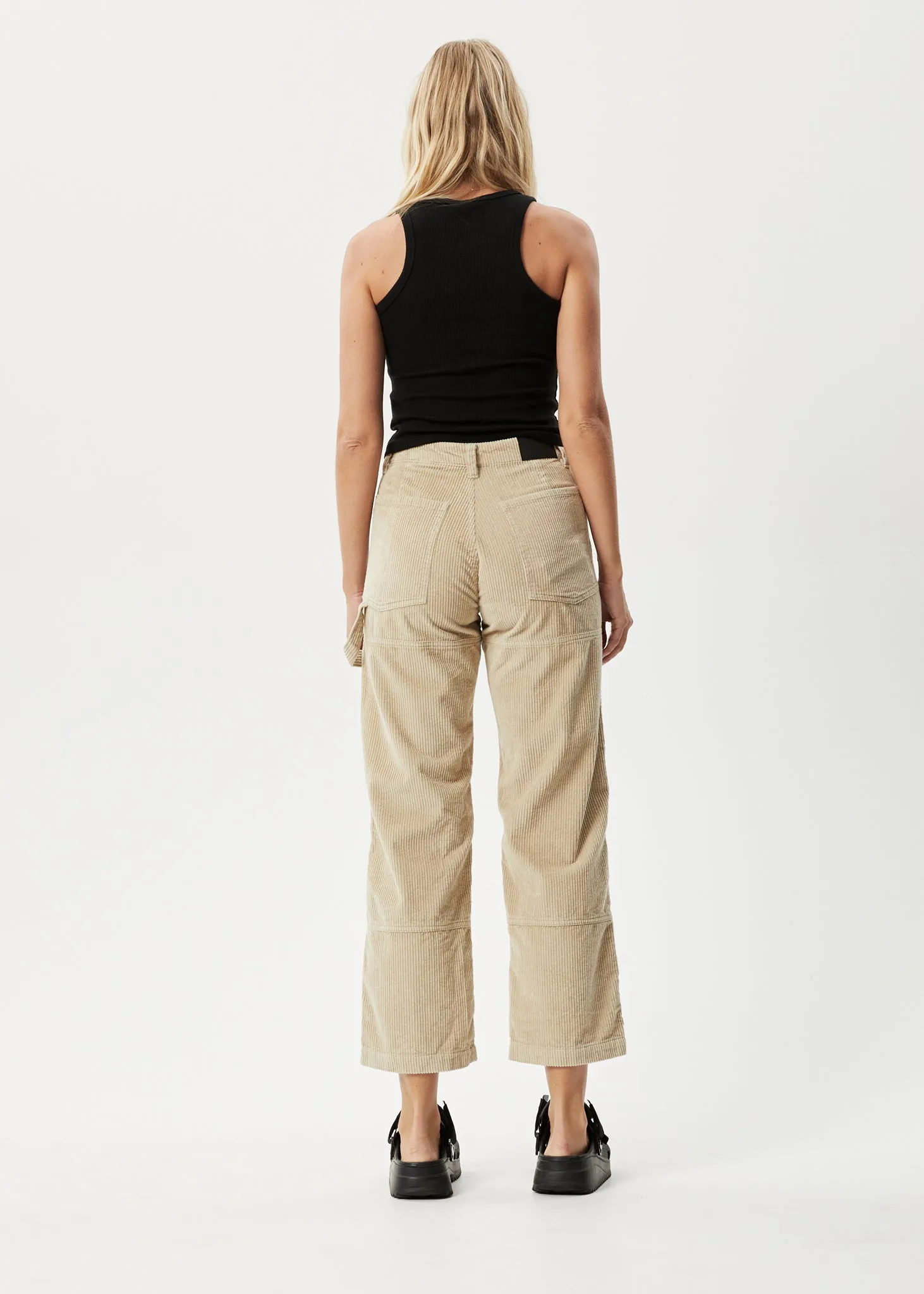 AFENDS Womens Paradise Moss - Corduroy Pants - Dark Ecru