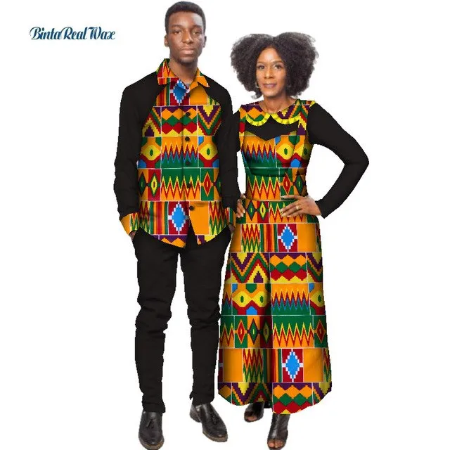 African Print Jumpsuit with Shirt for Women Bazin Riche Mens Shirt and Pants Sets African Clothing Lover Couples