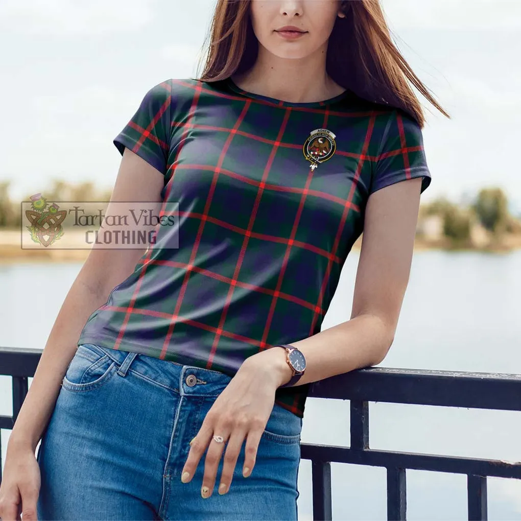 Agnew Tartan Cotton T-Shirt with Family Crest