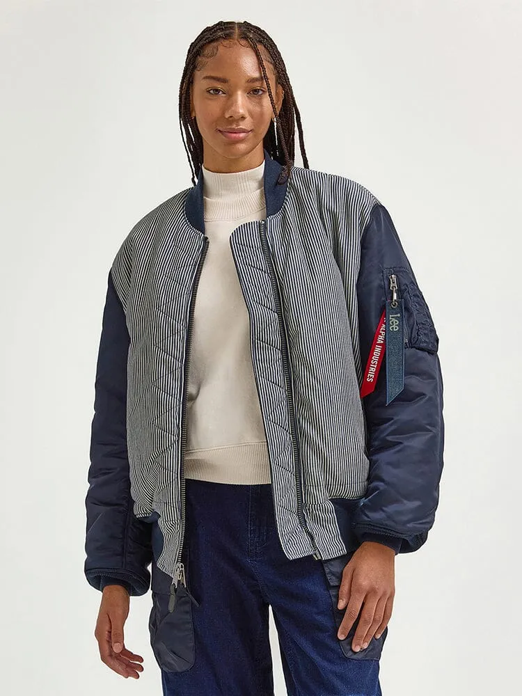 ALPHA X LEE REVERSIBLE MA-1 JACKET