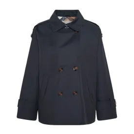 Barbour Annie Showerproof Ladies Jacket - Dark Navy/Primrose Hessian