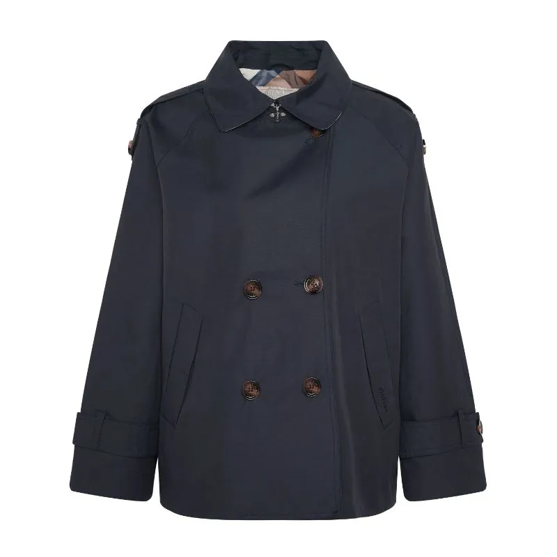 Barbour Annie Showerproof Ladies Jacket - Dark Navy/Primrose Hessian