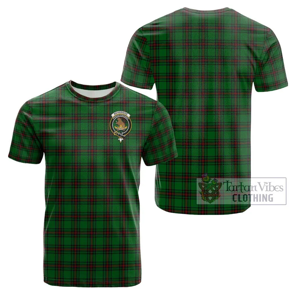 Beveridge Tartan Cotton T-Shirt with Family Crest