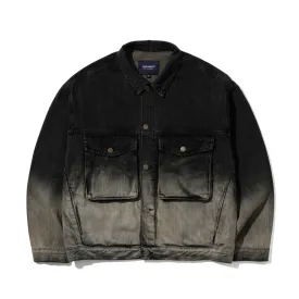 BIG CARGO LOOSEFIT DENIM JACKET VINTAGE BLACK