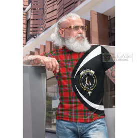 Butter Tartan Cotton T-shirt with Family Crest Circle Style