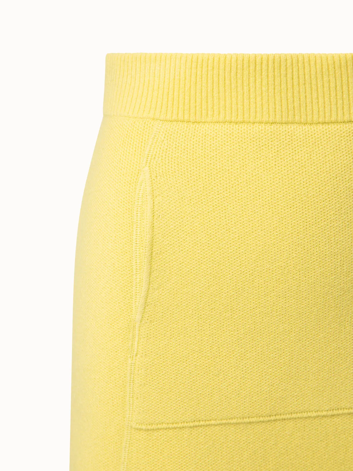 Cashmere Piqué A-Line Skirt