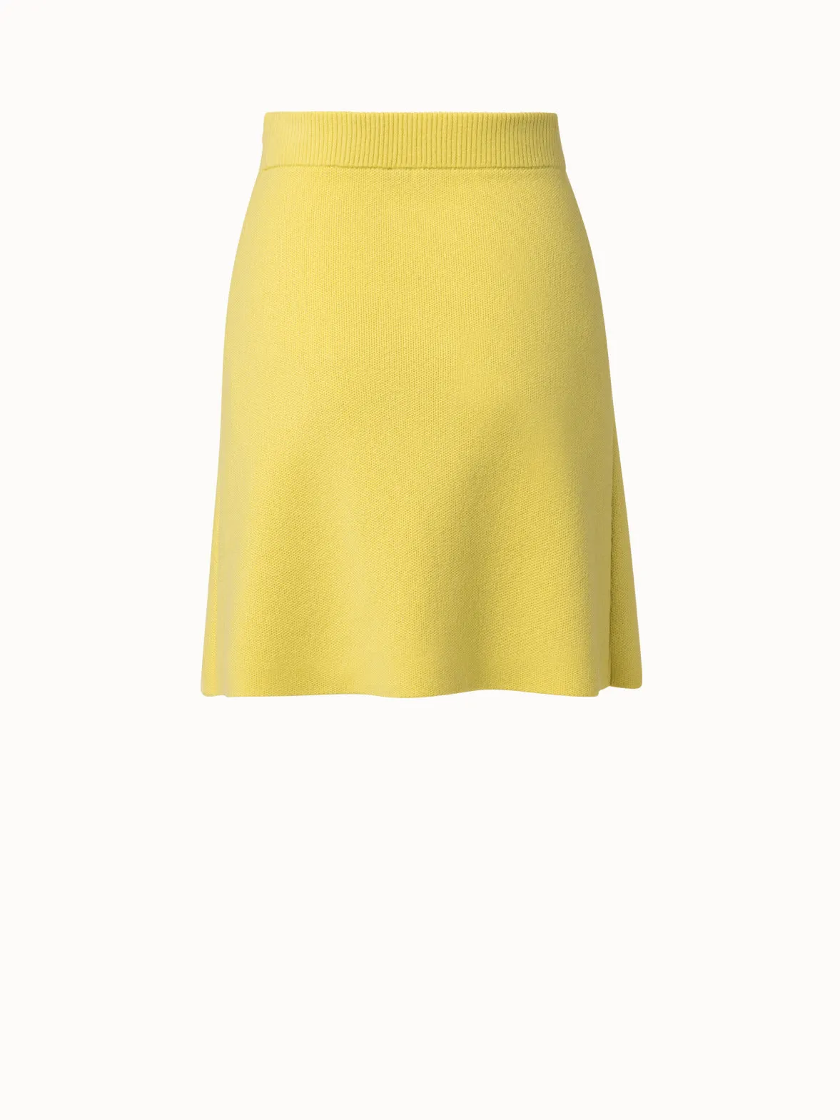 Cashmere Piqué A-Line Skirt