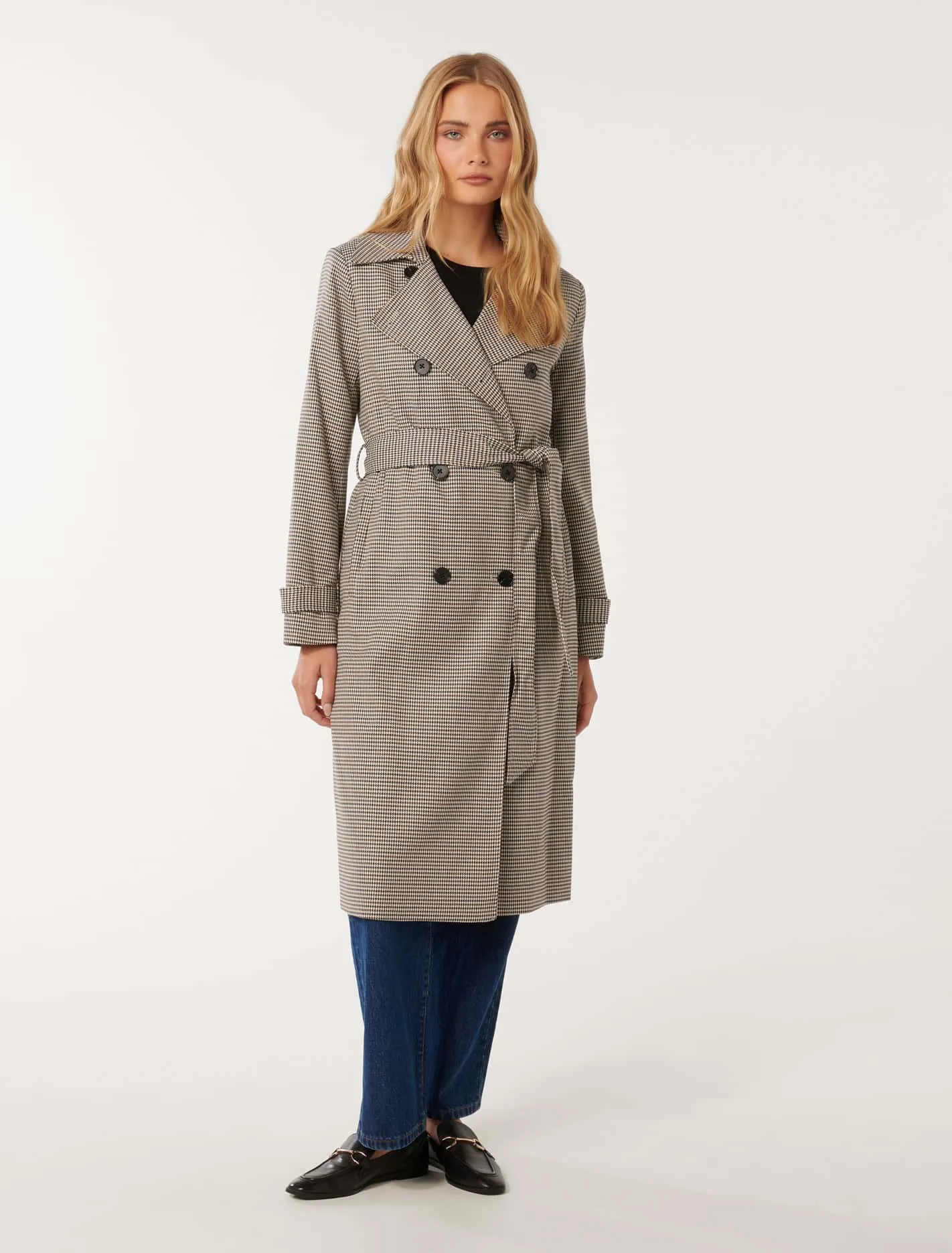 Charlie Check Trench Coat