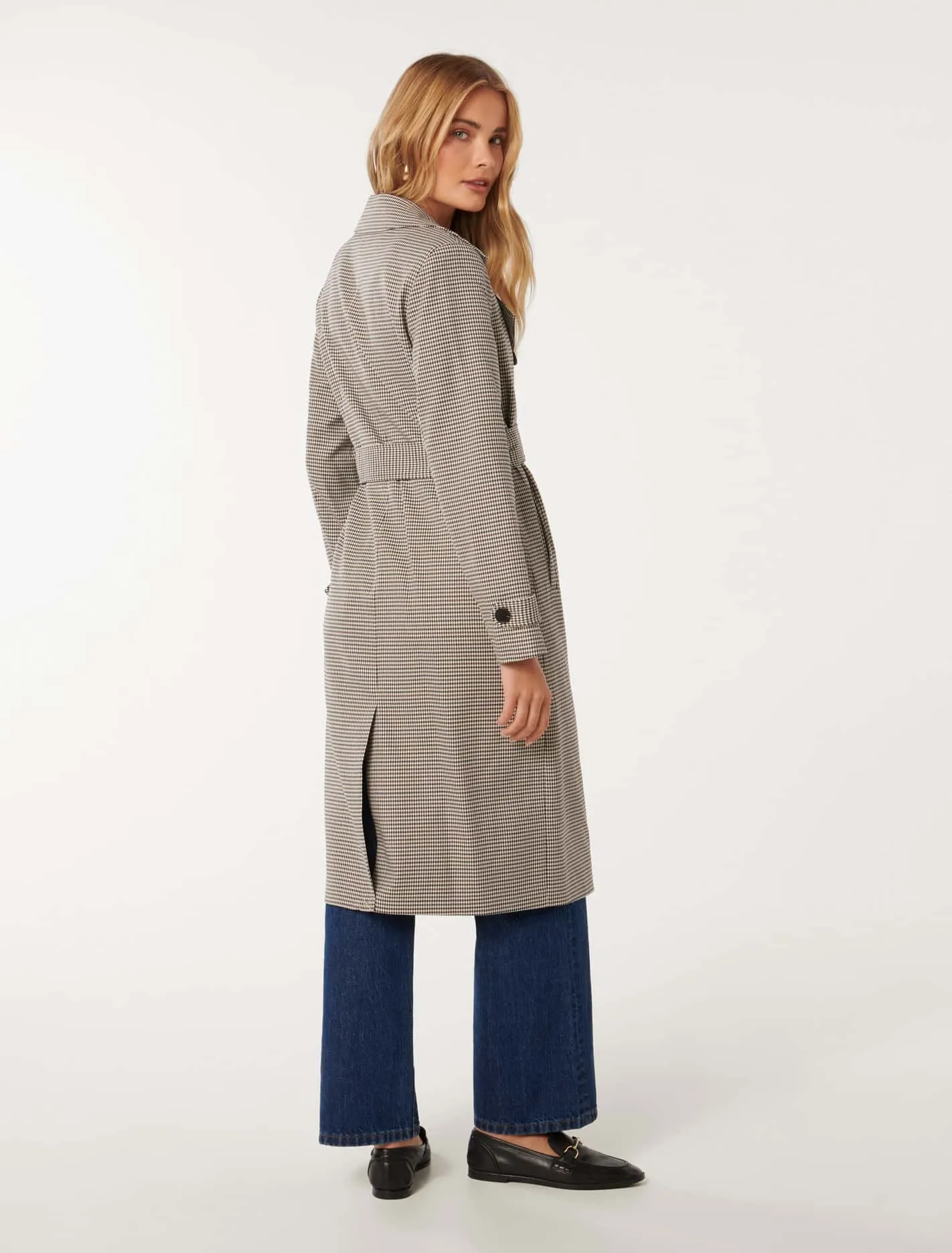 Charlie Check Trench Coat