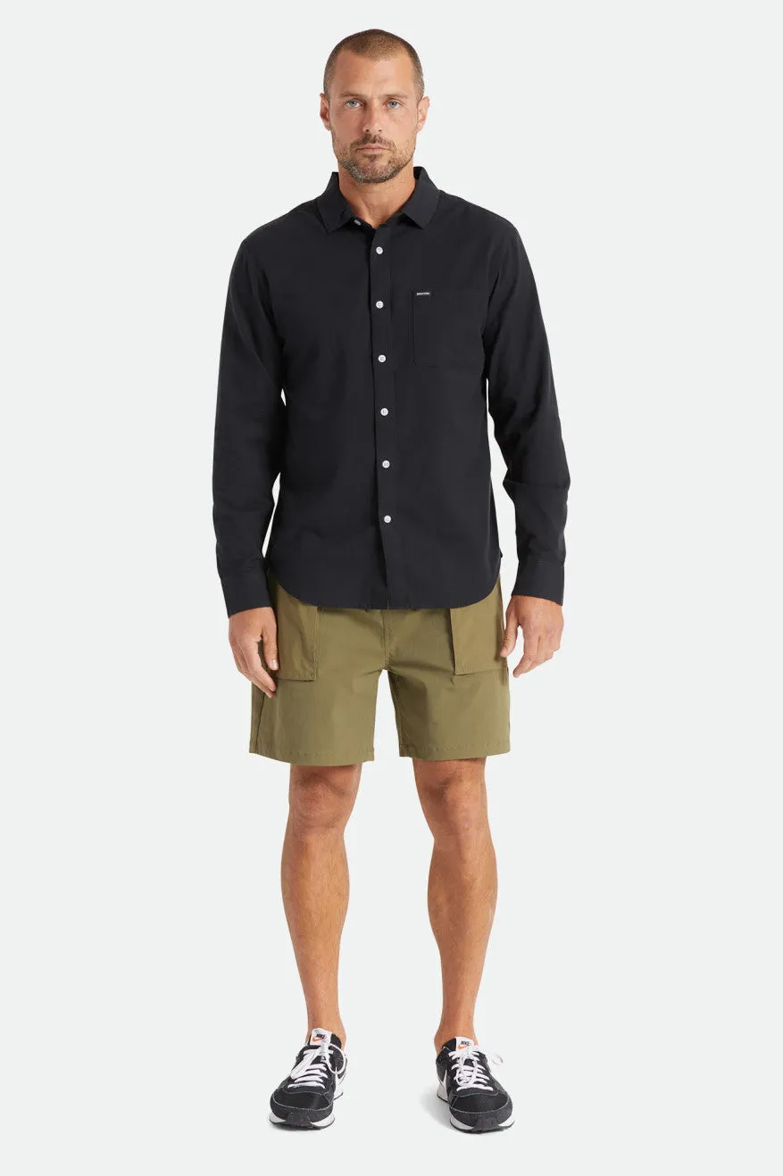 Charter Oxford L/S Woven Shirt - Black