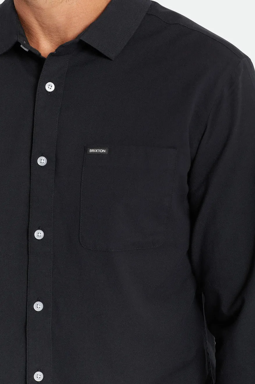 Charter Oxford L/S Woven Shirt - Black