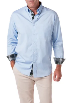 Chase Shirt Blue Oxford with Gordon Plaid Trim