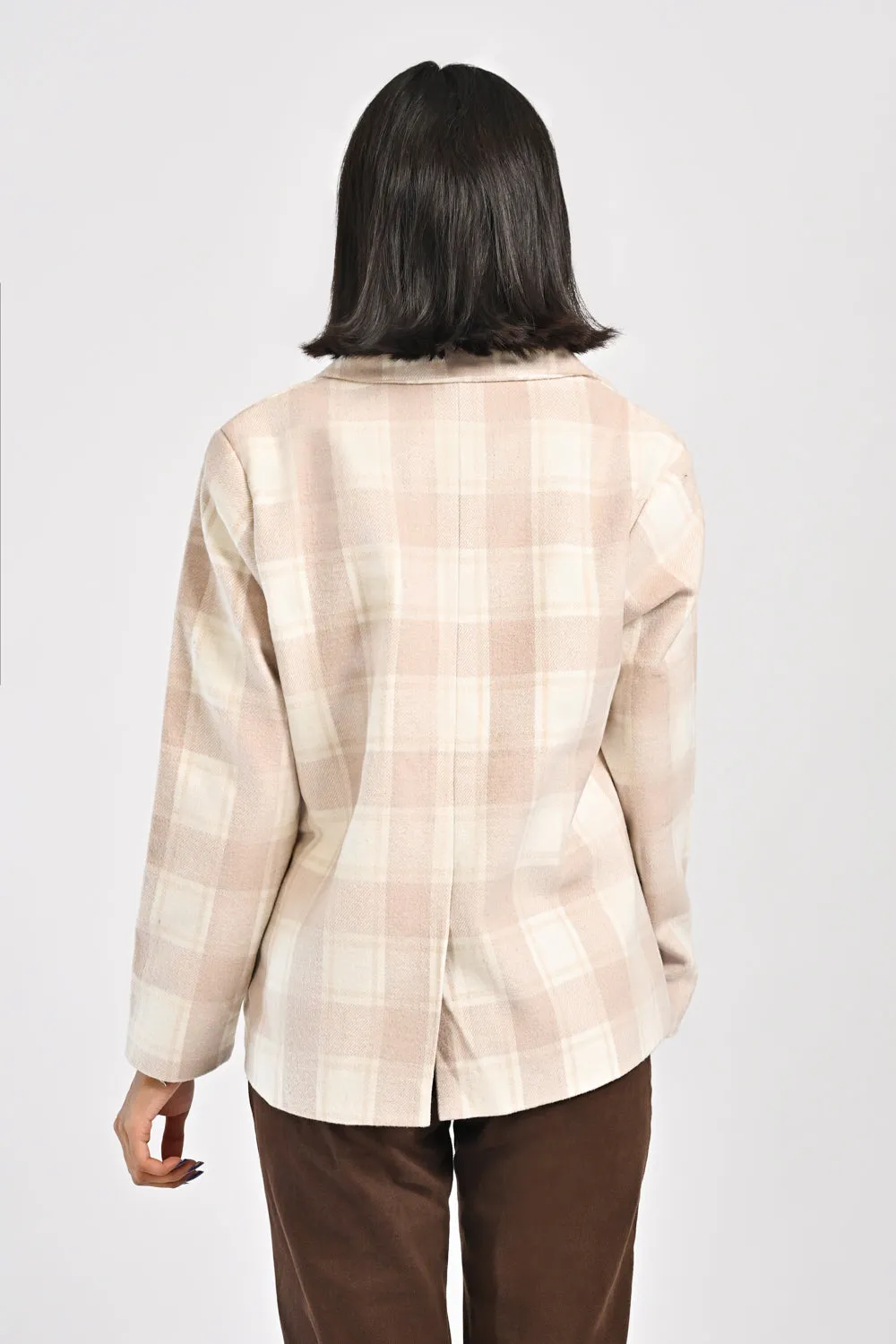 CHECKERED SHORT COAT