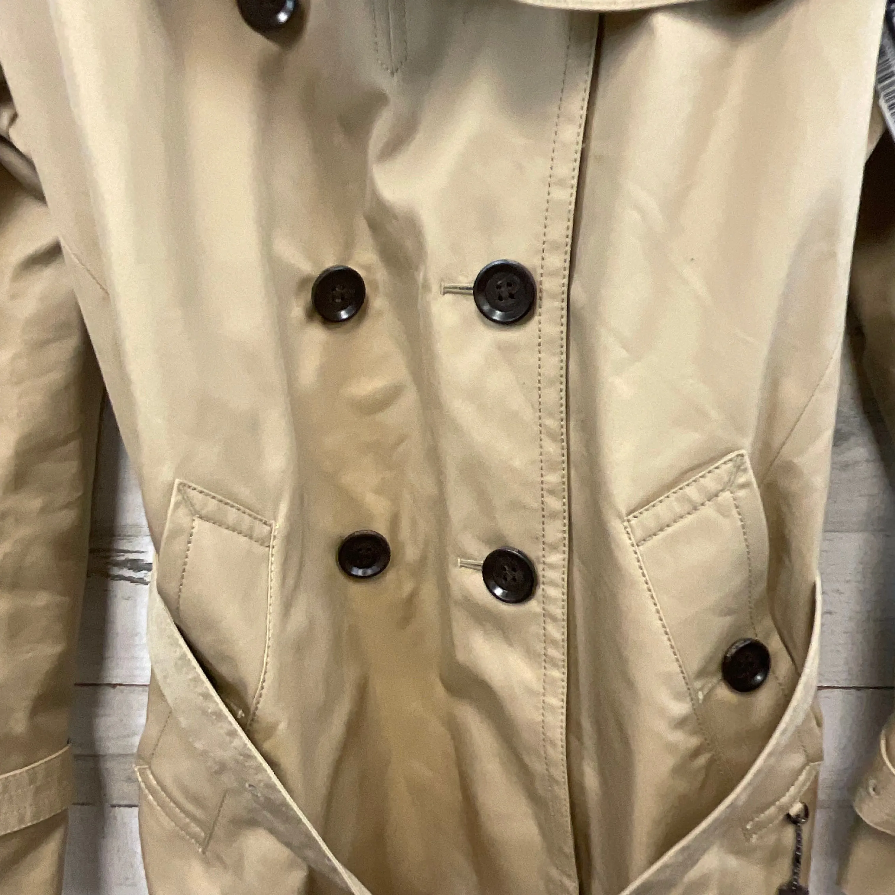 Coat Trench Coat By Coach In Brown, Size: L