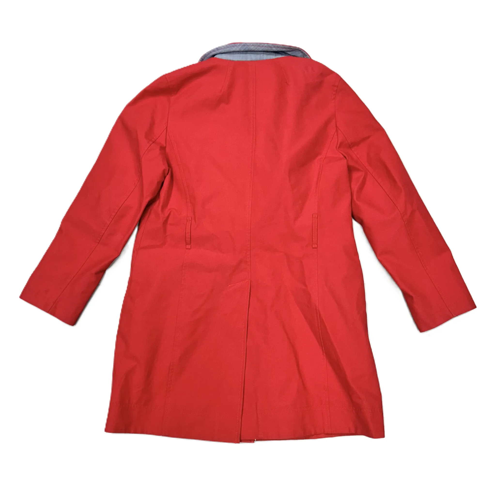 Coat Trench Coat By Talbots In Red, Size: M