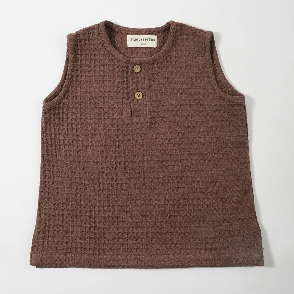 Cotton Clothing Set | Waffle Coco Set | Brown