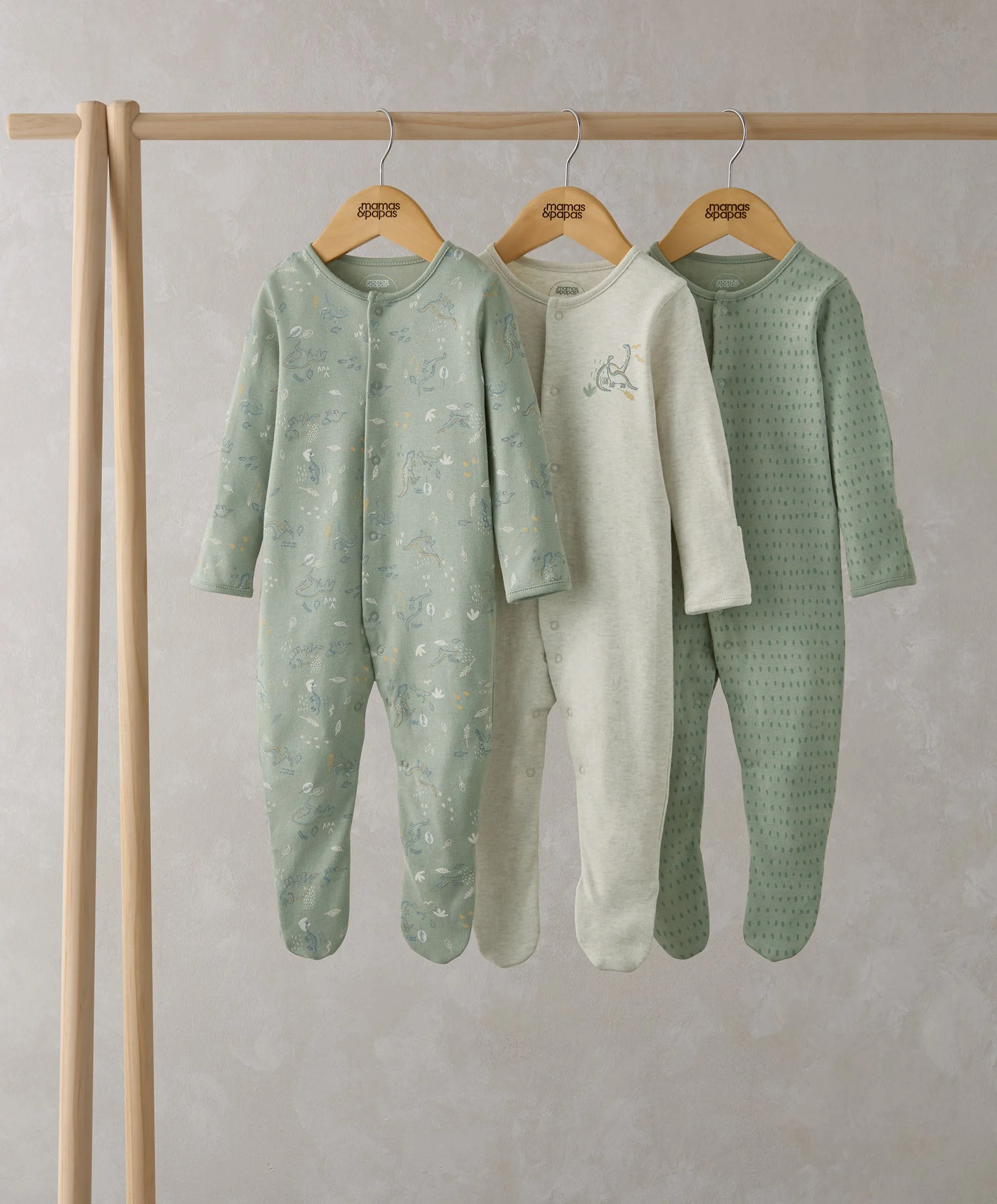 Dino Sleepsuits (Set of 3)