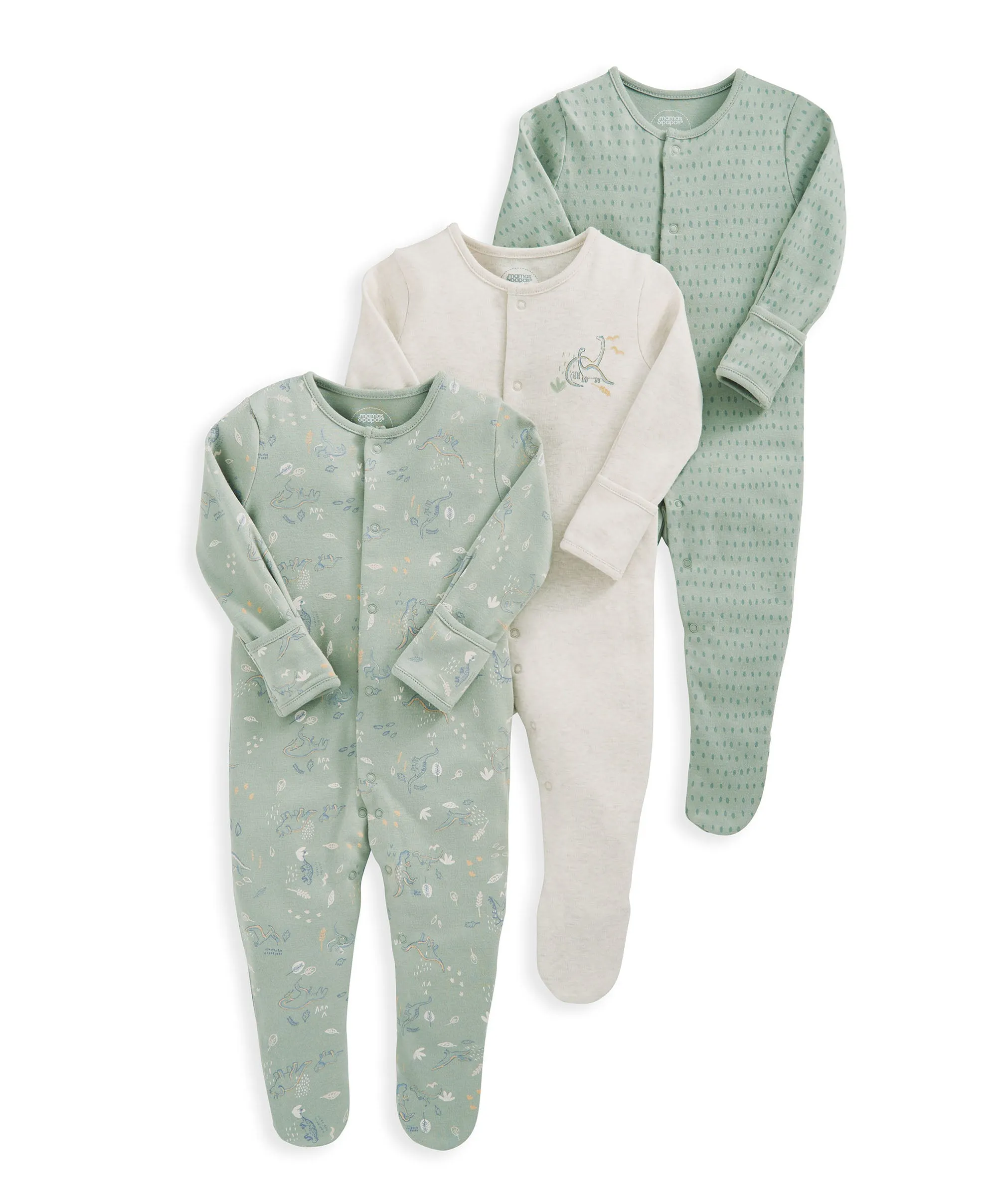 Dino Sleepsuits (Set of 3)