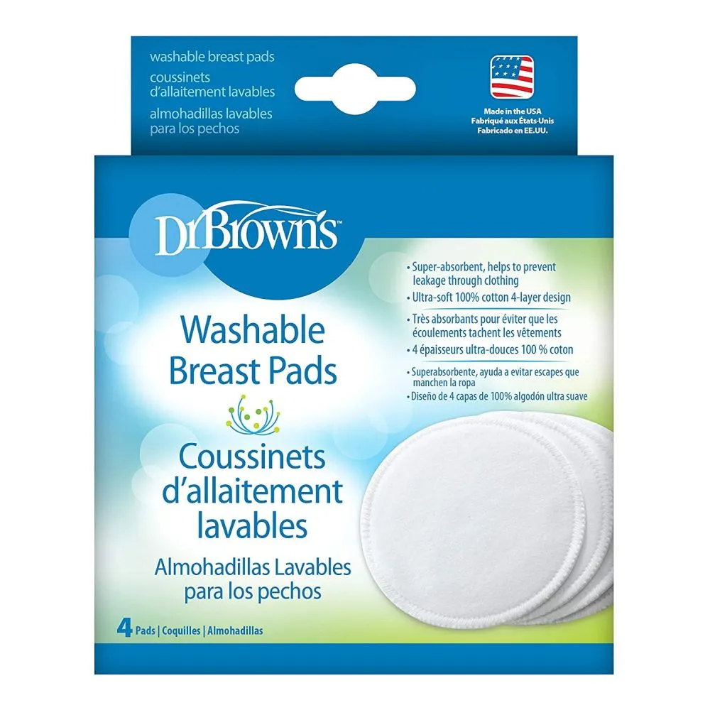 Dr. Brown's Washable Breast Pads - Pack of 4 Pads