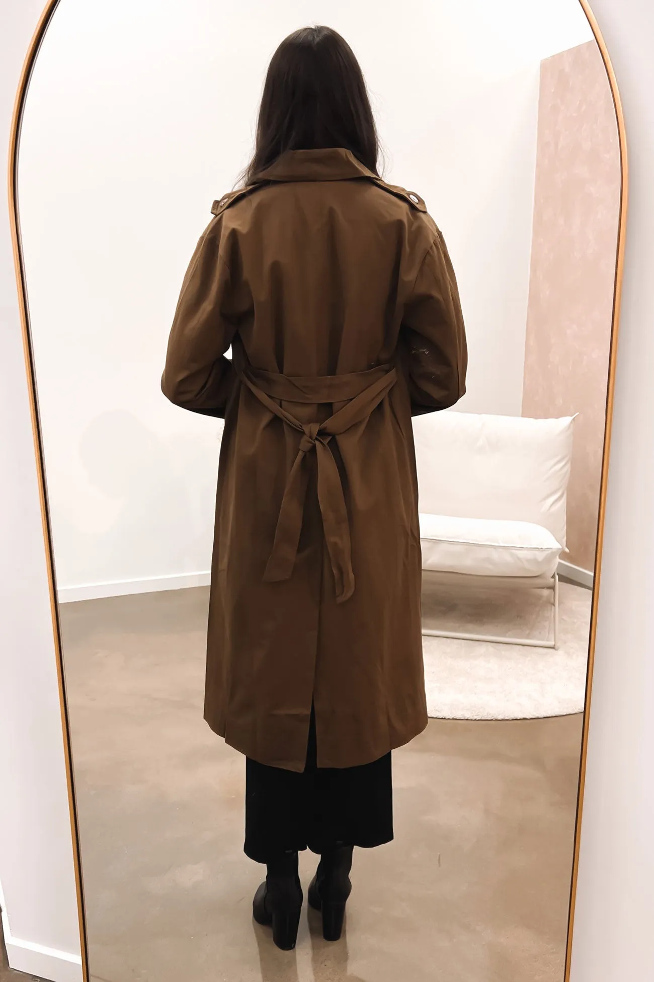 Evani Trench Dark Khaki