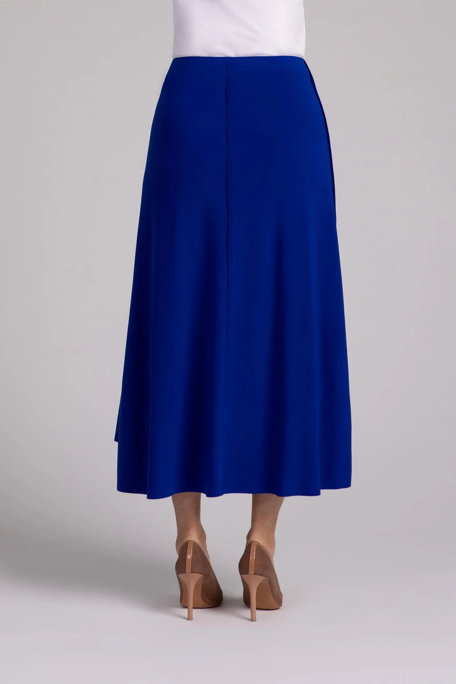 Flounce A-Line Midi Skirt | Lapis