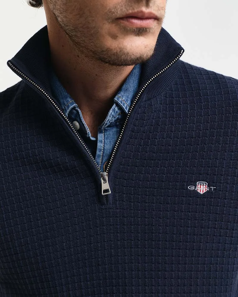 Gant Clothing Textured Cotton Half-Zip