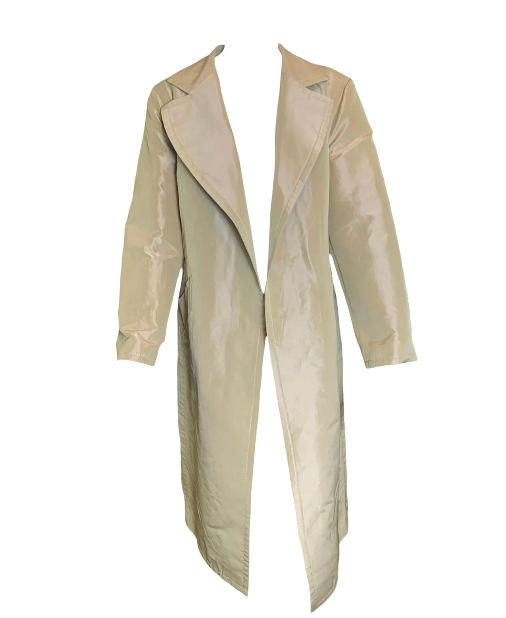 Gianfranco Ferre 1990s Sand Colored  Wrap Trench Coat