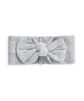 Grey Ribbed Jersey Cotton Headband