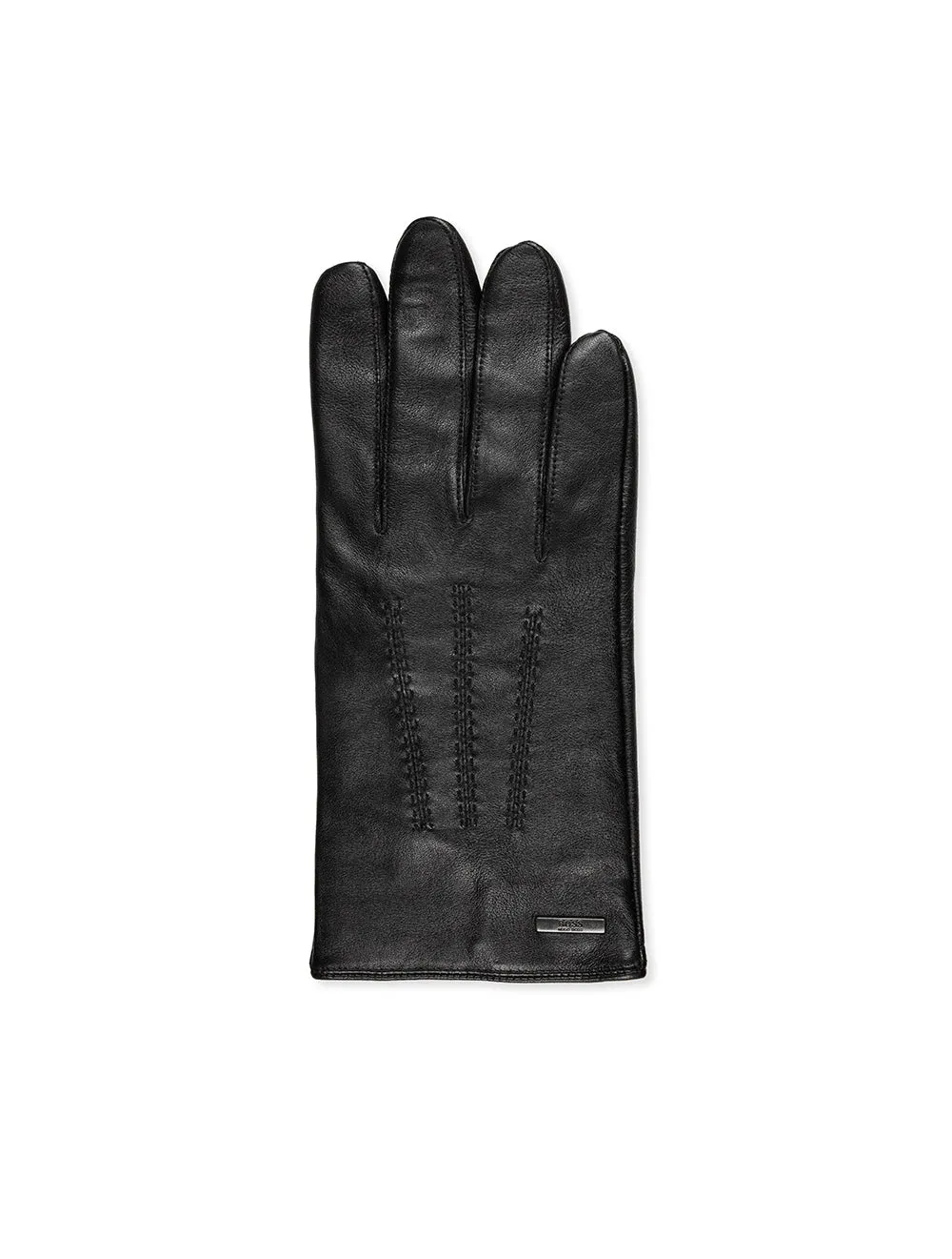 Hainz Leather Gloves Black