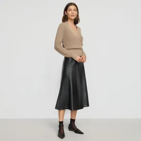 Harley A-Line Vegan Leather Skirt