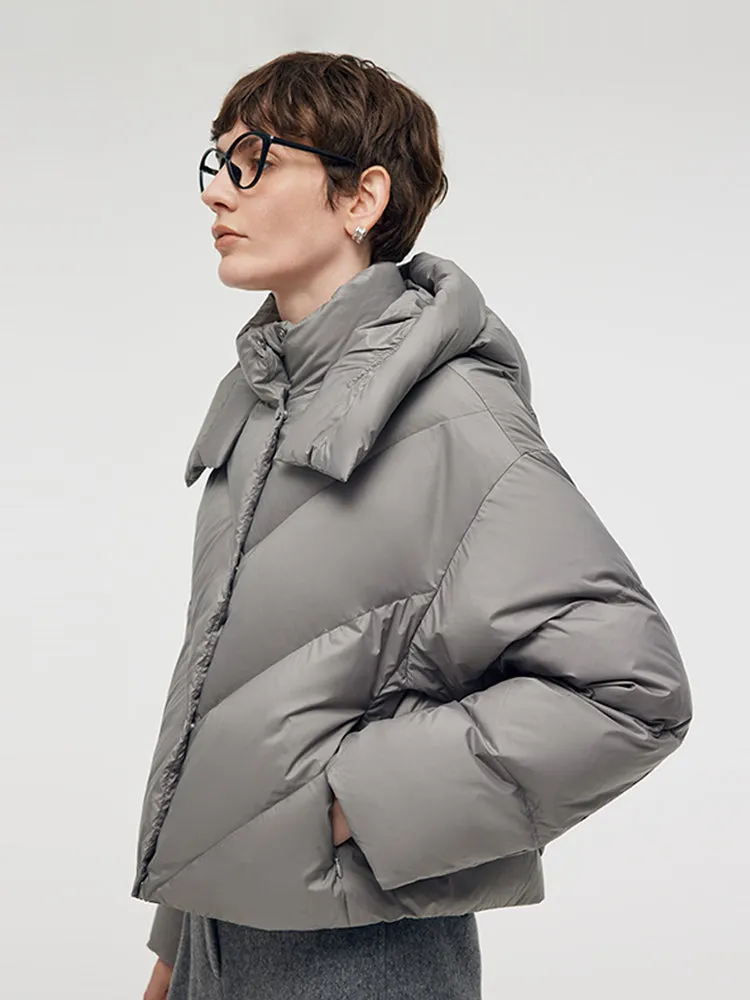 Hooded Short Goose Down Jacket