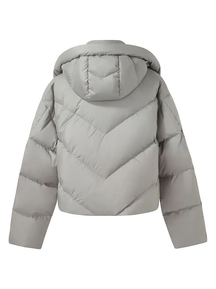 Hooded Short Goose Down Jacket