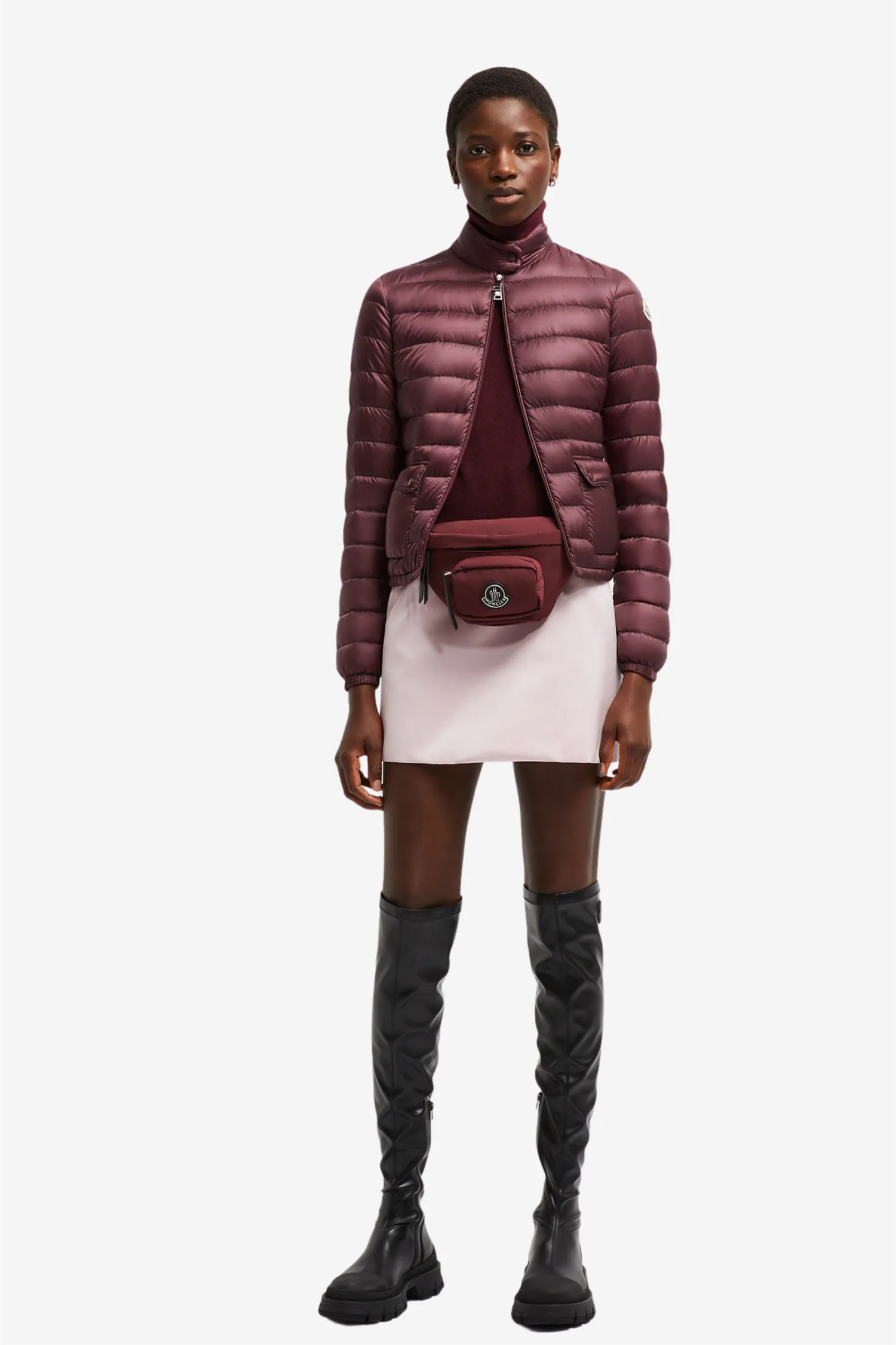 Lans Short Down Jacket Burgundy