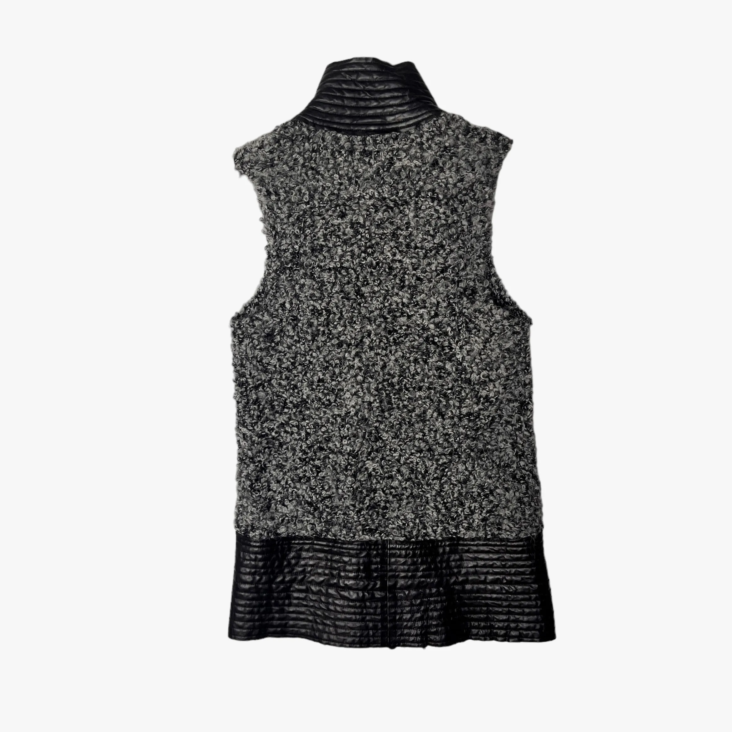 Leather & Wool Vest - S