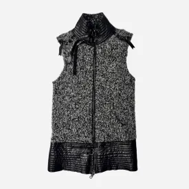 Leather & Wool Vest - S