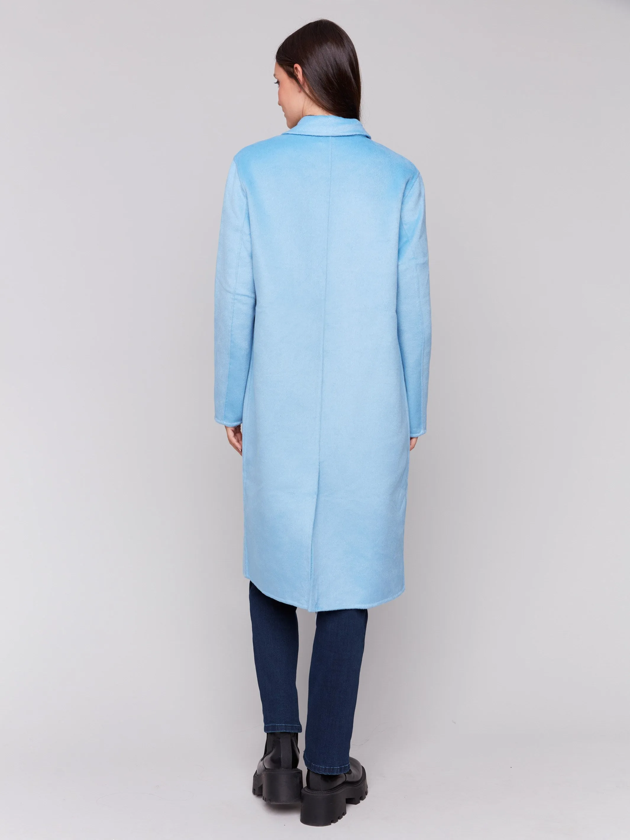 Long Double-Faced Wool Coat - Frost