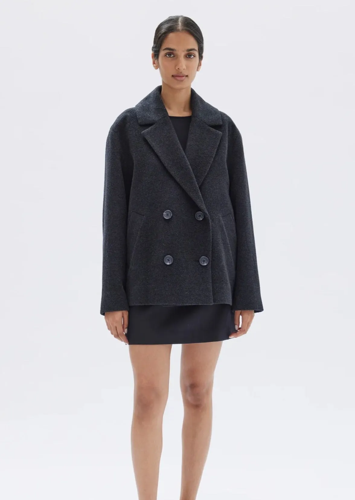 Lucy Wool Coat Charcoal