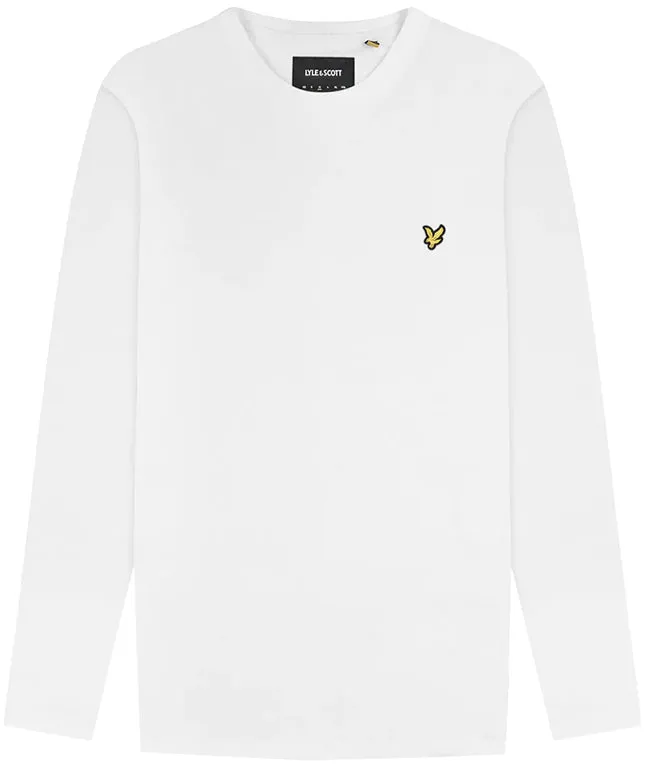 Lyle and Scott Mens Long Sleeve Plain T Shirt White