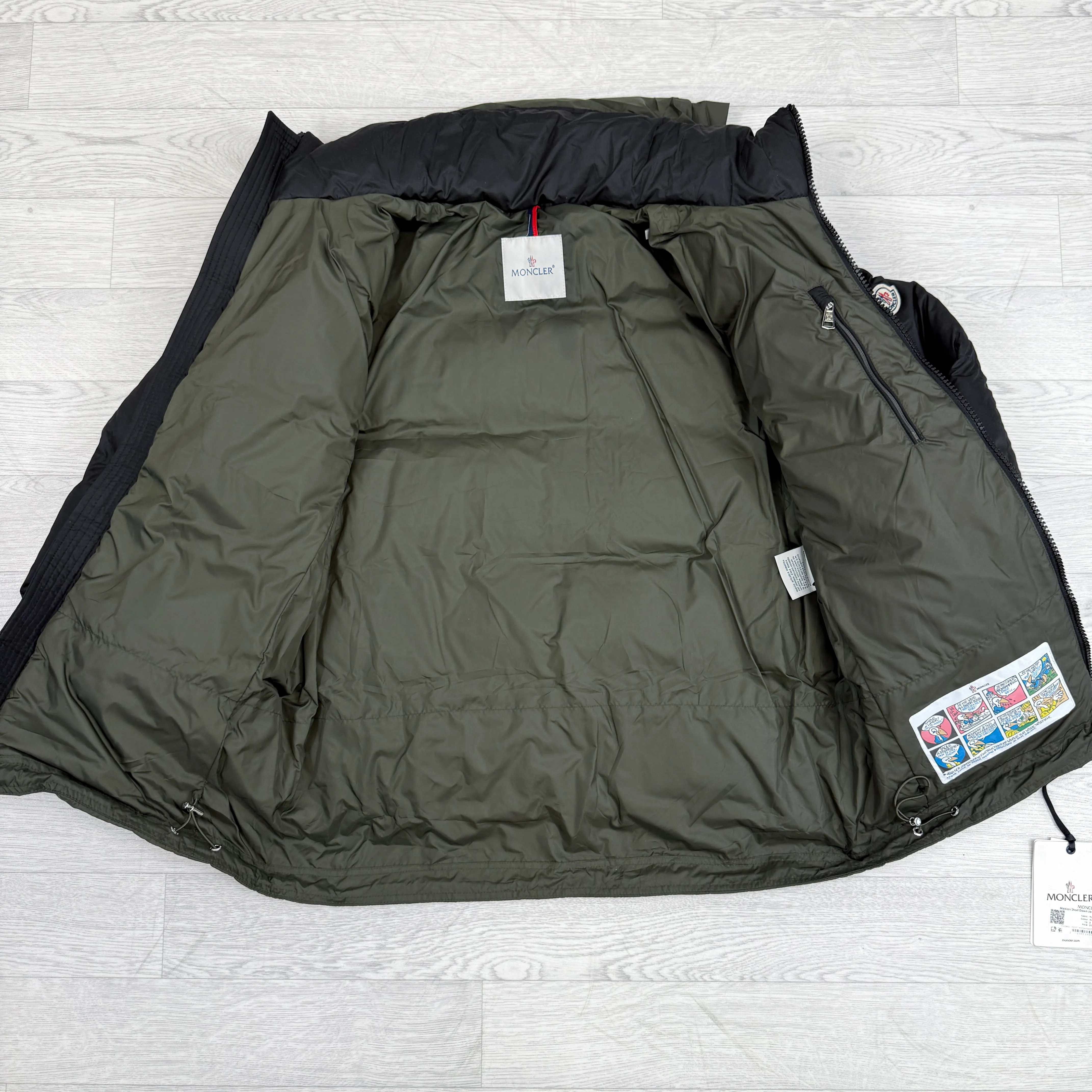 Makian Black/Green Short Down Jacket