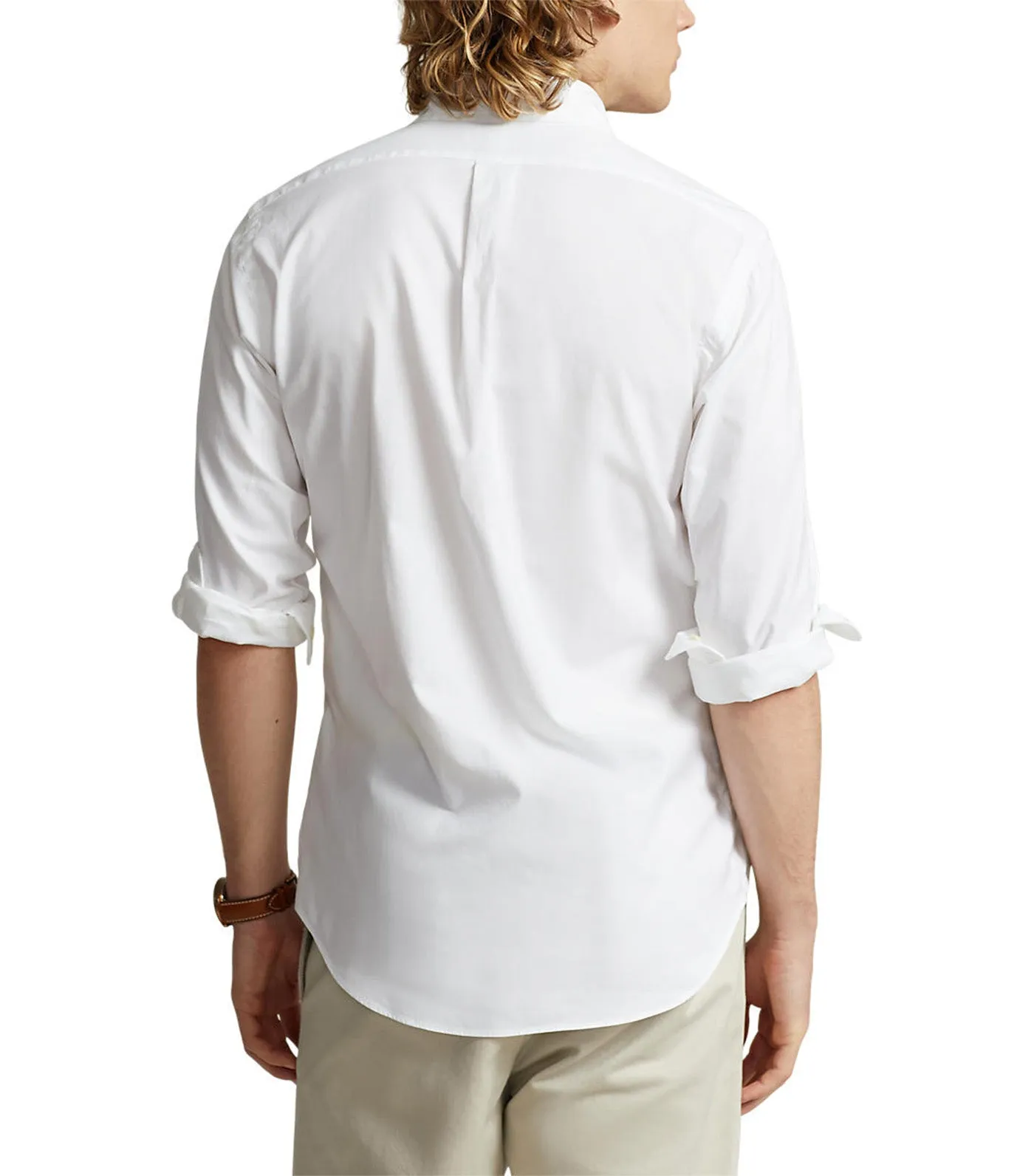 Men's Custom Fit Stretch Oxford Shirt White