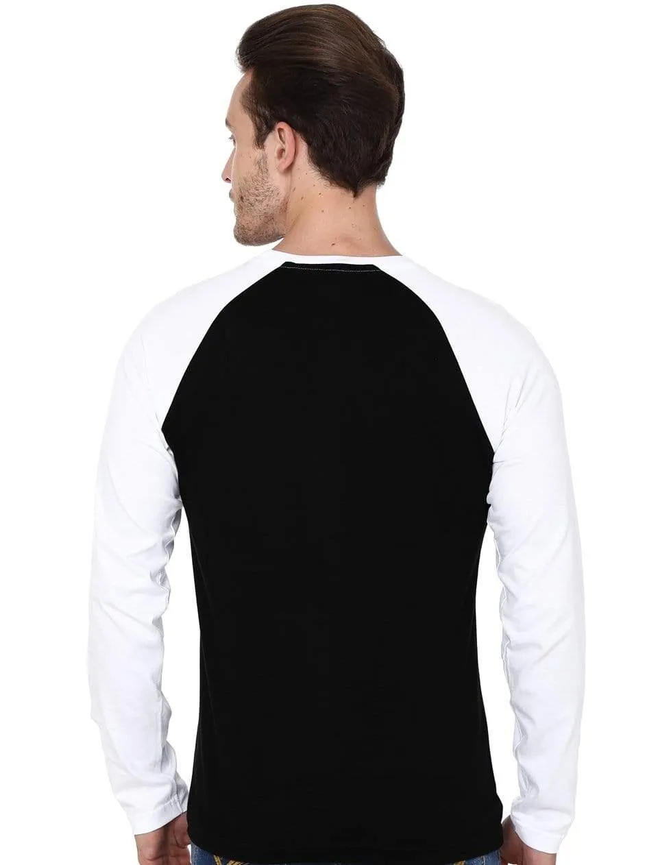 Men's Raglan Black and White