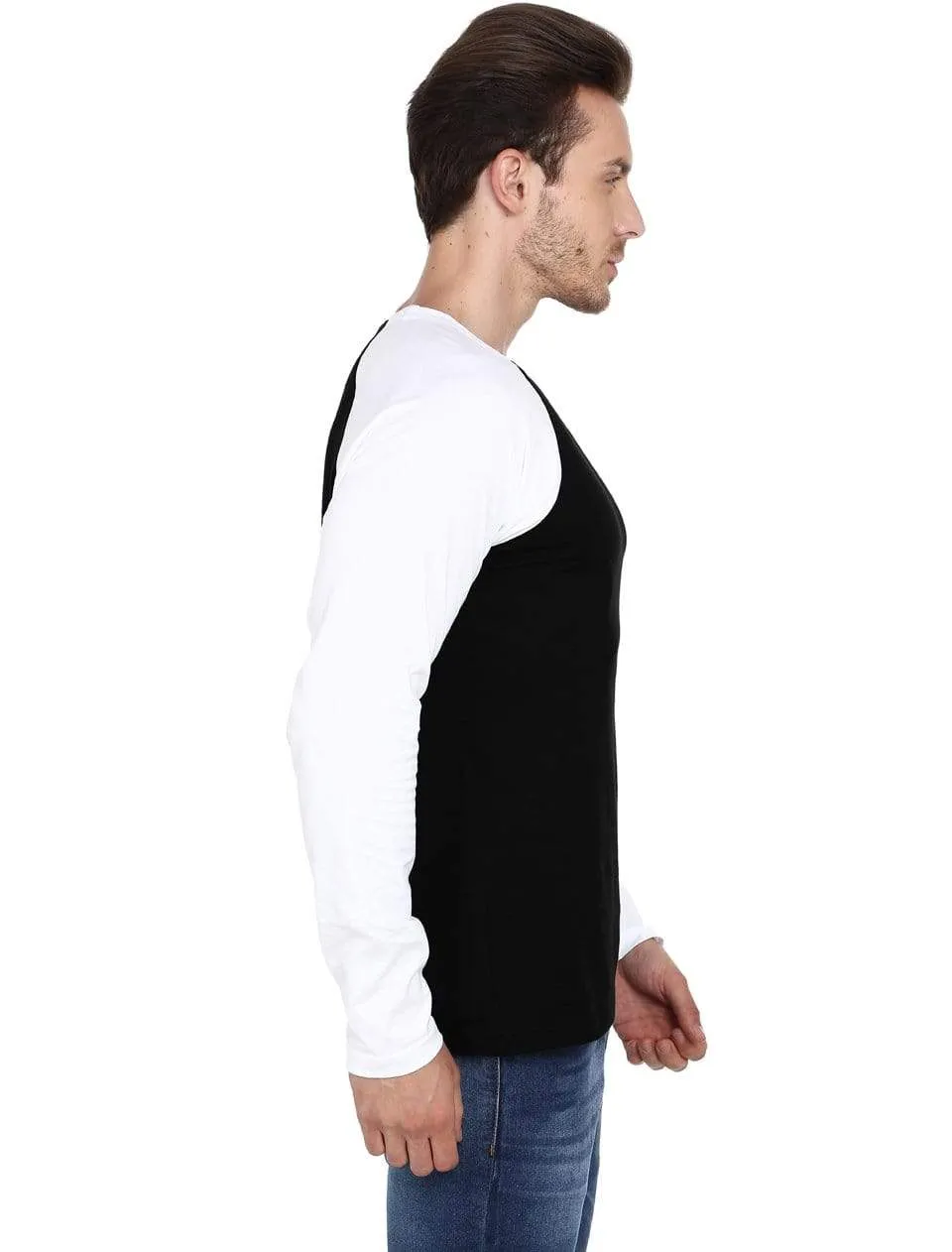 Men's Raglan Black and White