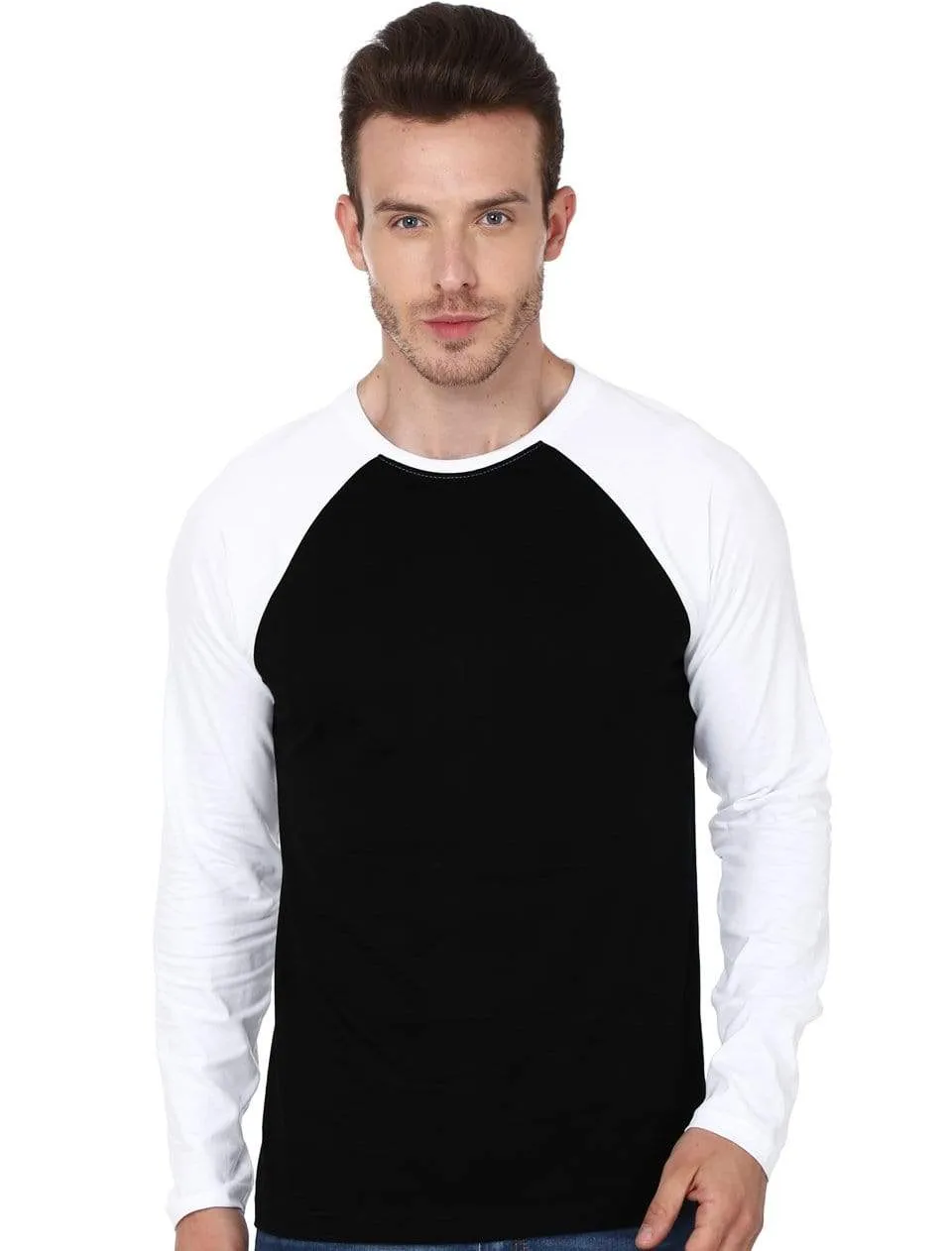 Men's Raglan Black and White