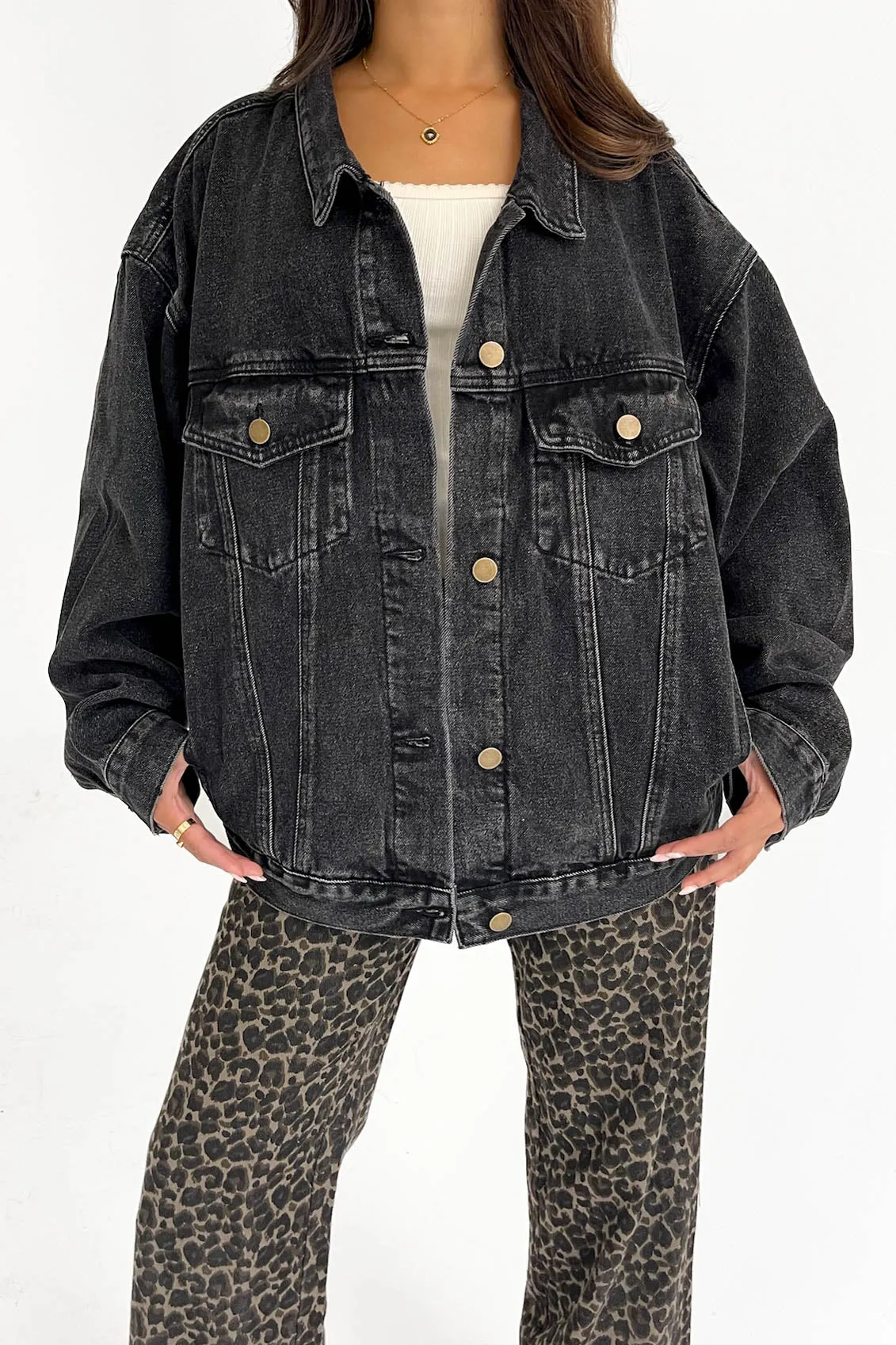 Midtown Denim Jacket in Charcoal