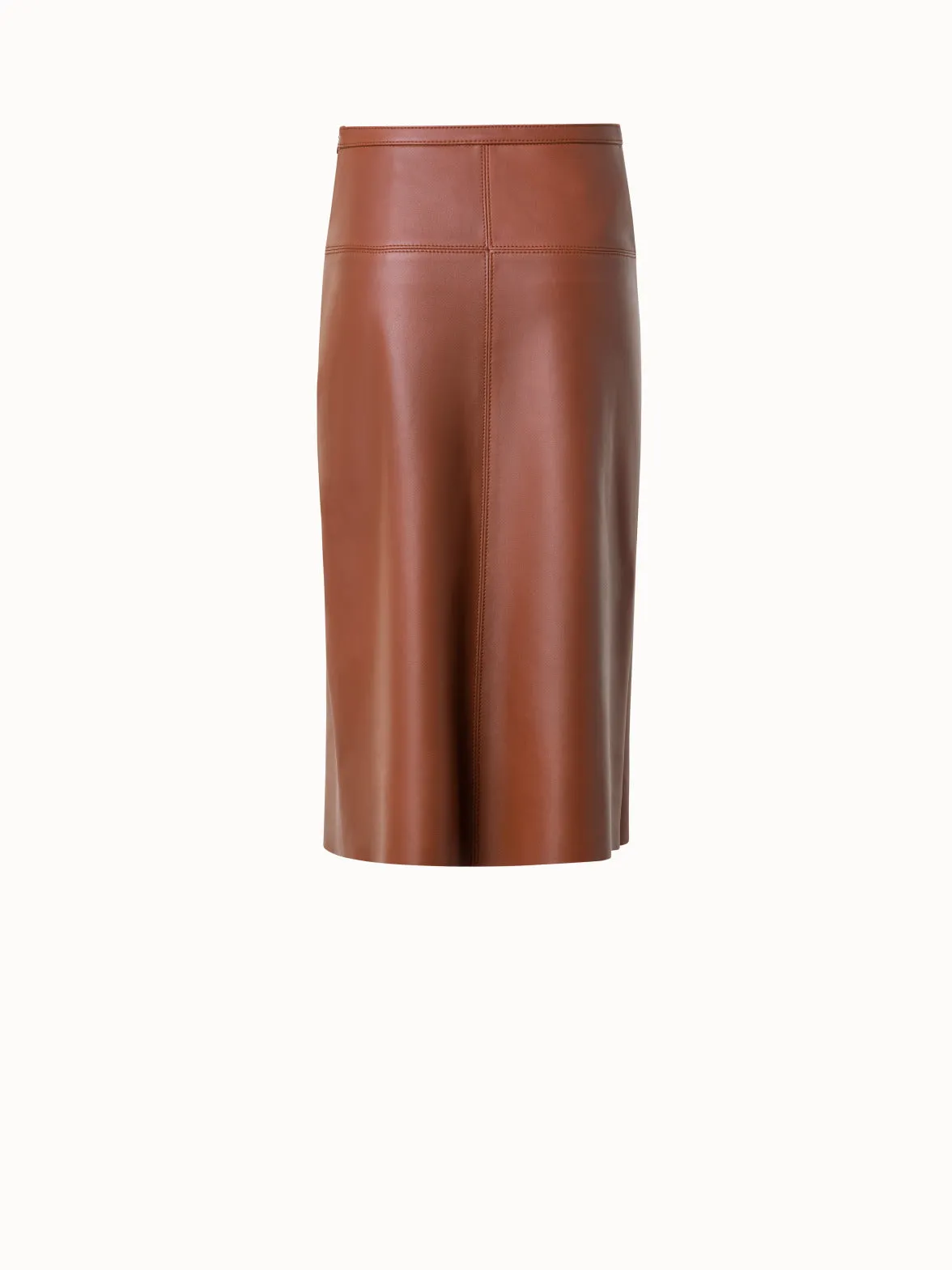 Nappa Leather Skirt in A-line