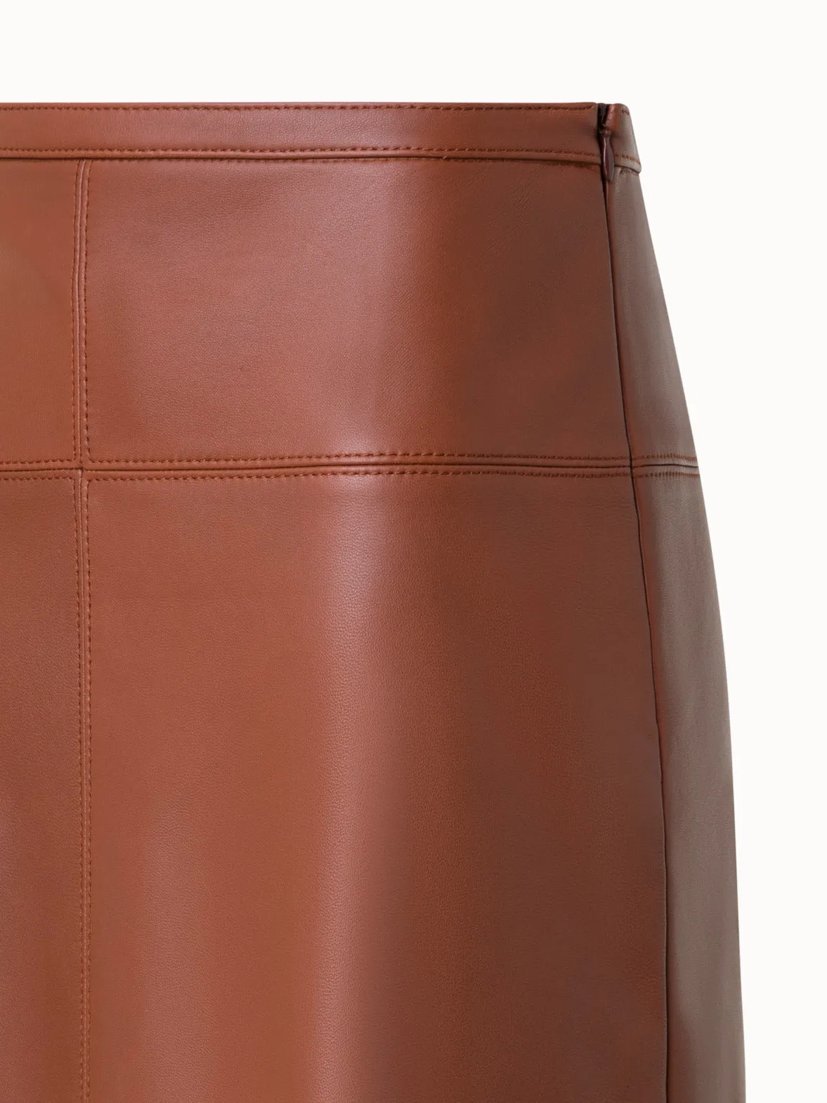 Nappa Leather Skirt in A-line