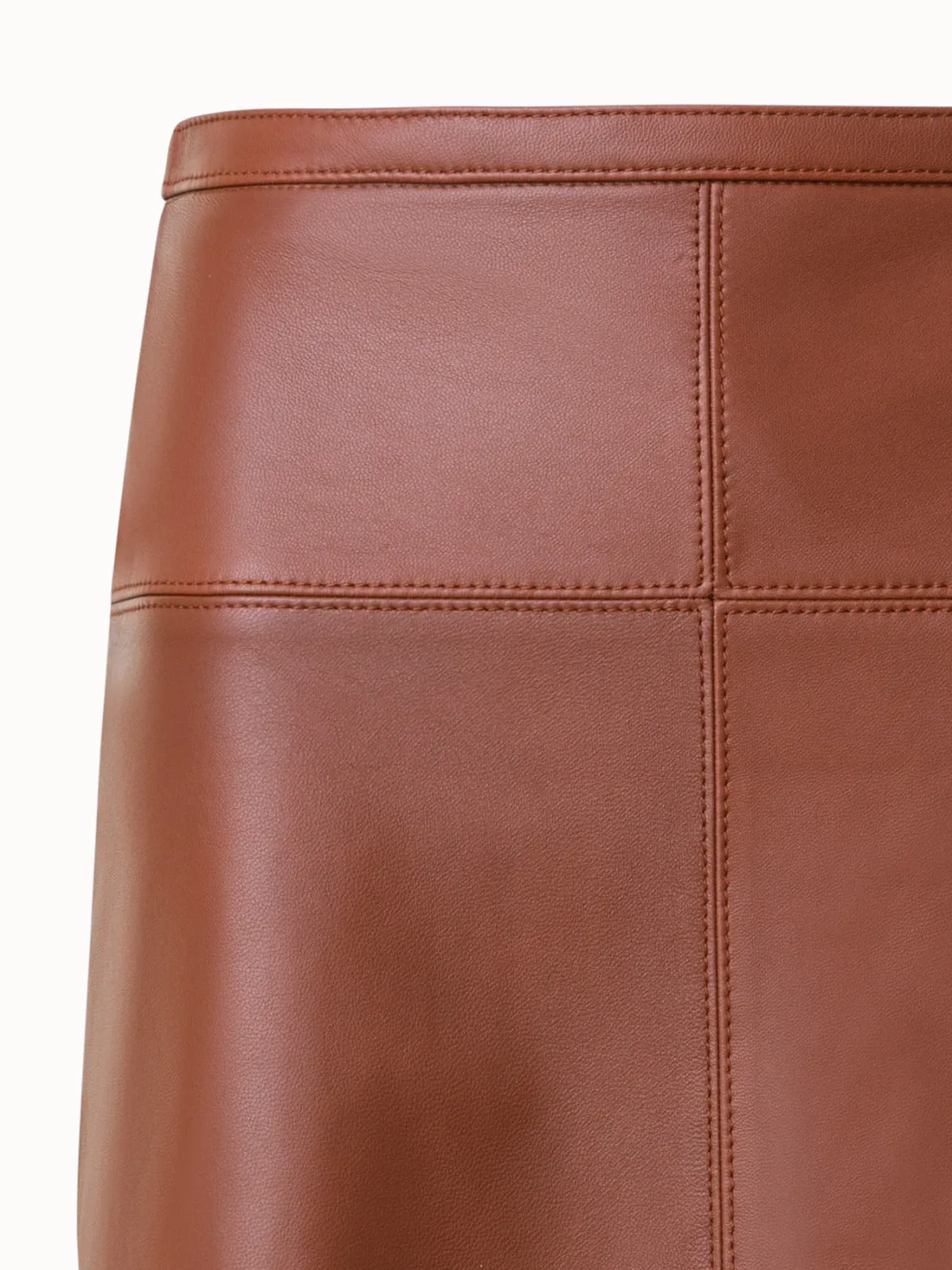 Nappa Leather Skirt in A-line