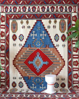 New handmade custom Caucasian Design Nomad Rug 8'10"x11'5"