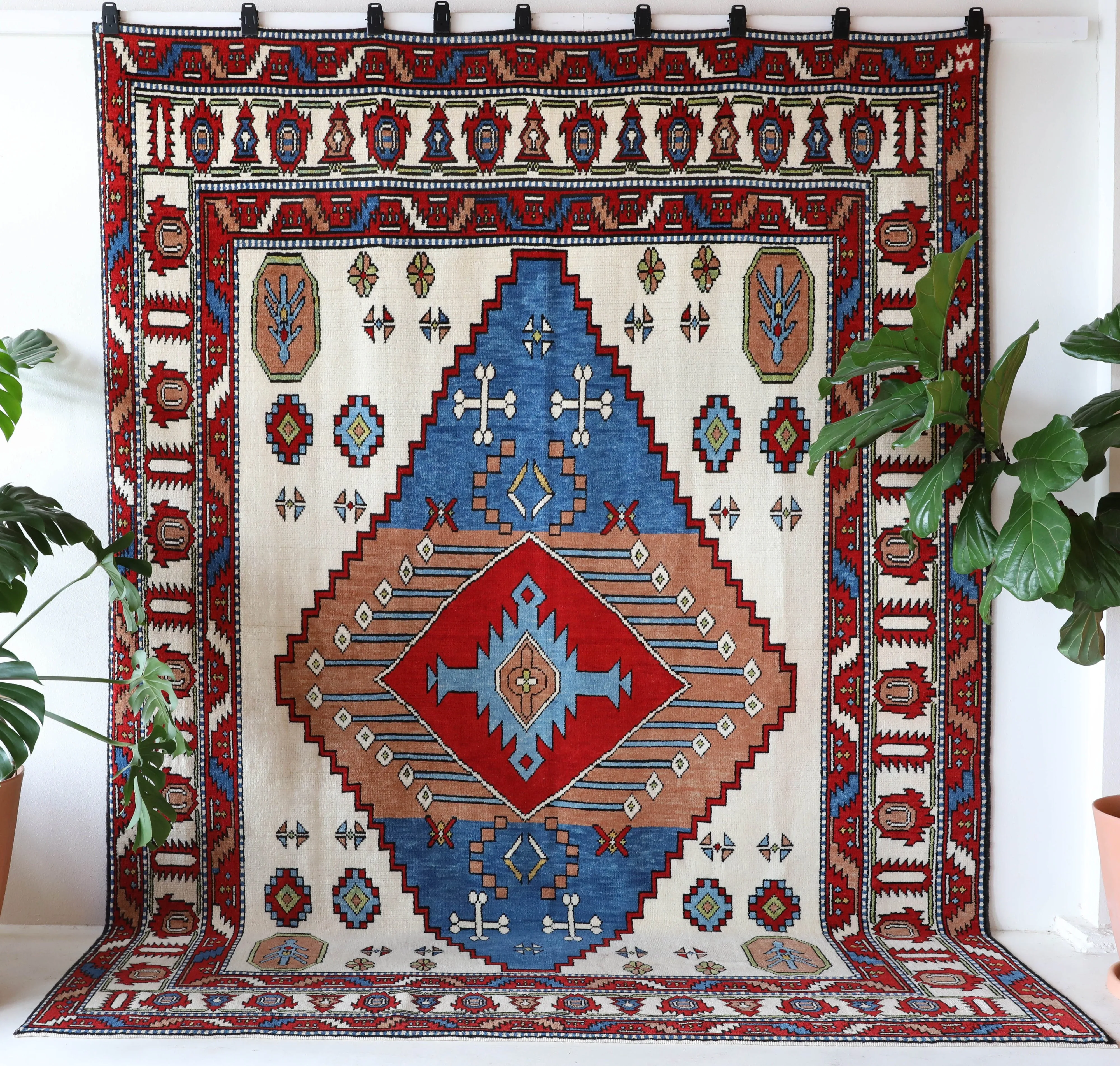 New handmade custom Caucasian Design Nomad Rug 8'10"x11'5"